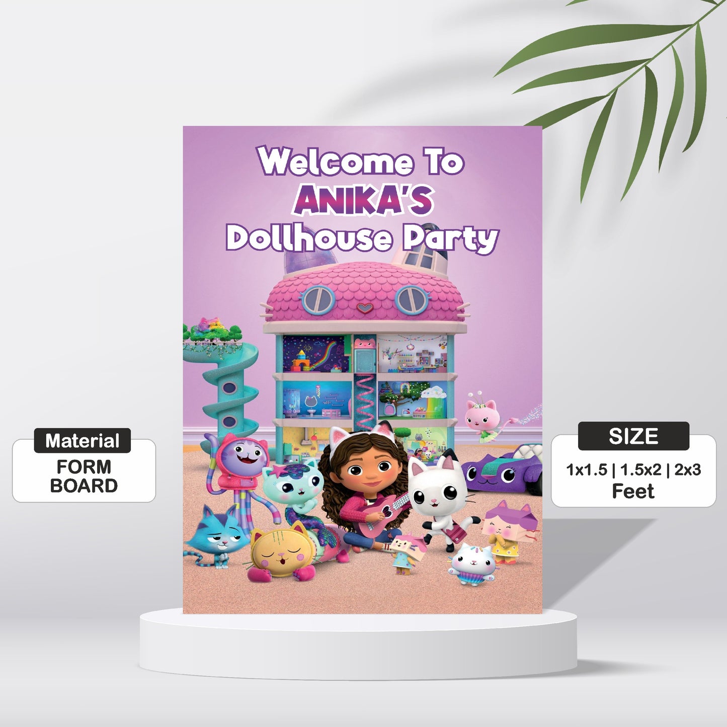 Gabby’s Dollhouse Theme Welcome Board