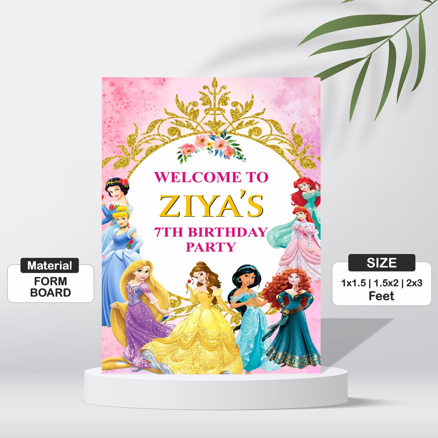 Princess Theme Welcome Board