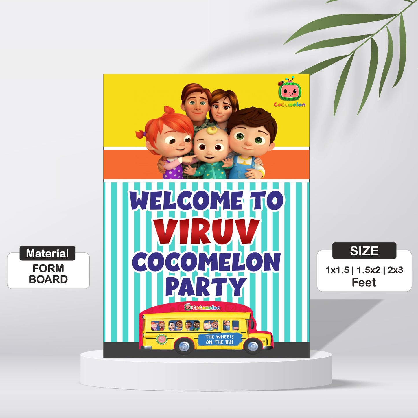Cocomelon Theme Welcome Board