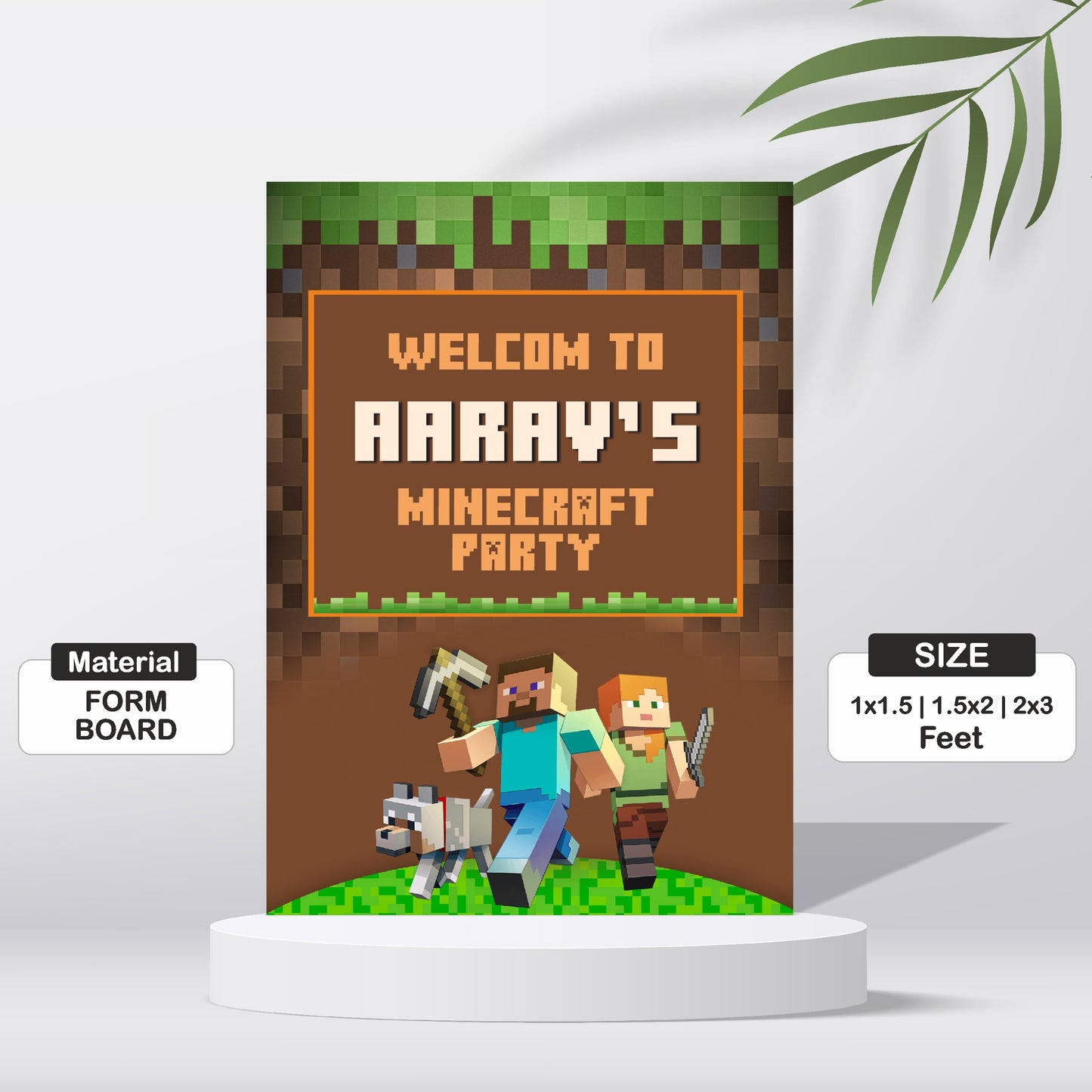 Minecraft Theme Welcome Board