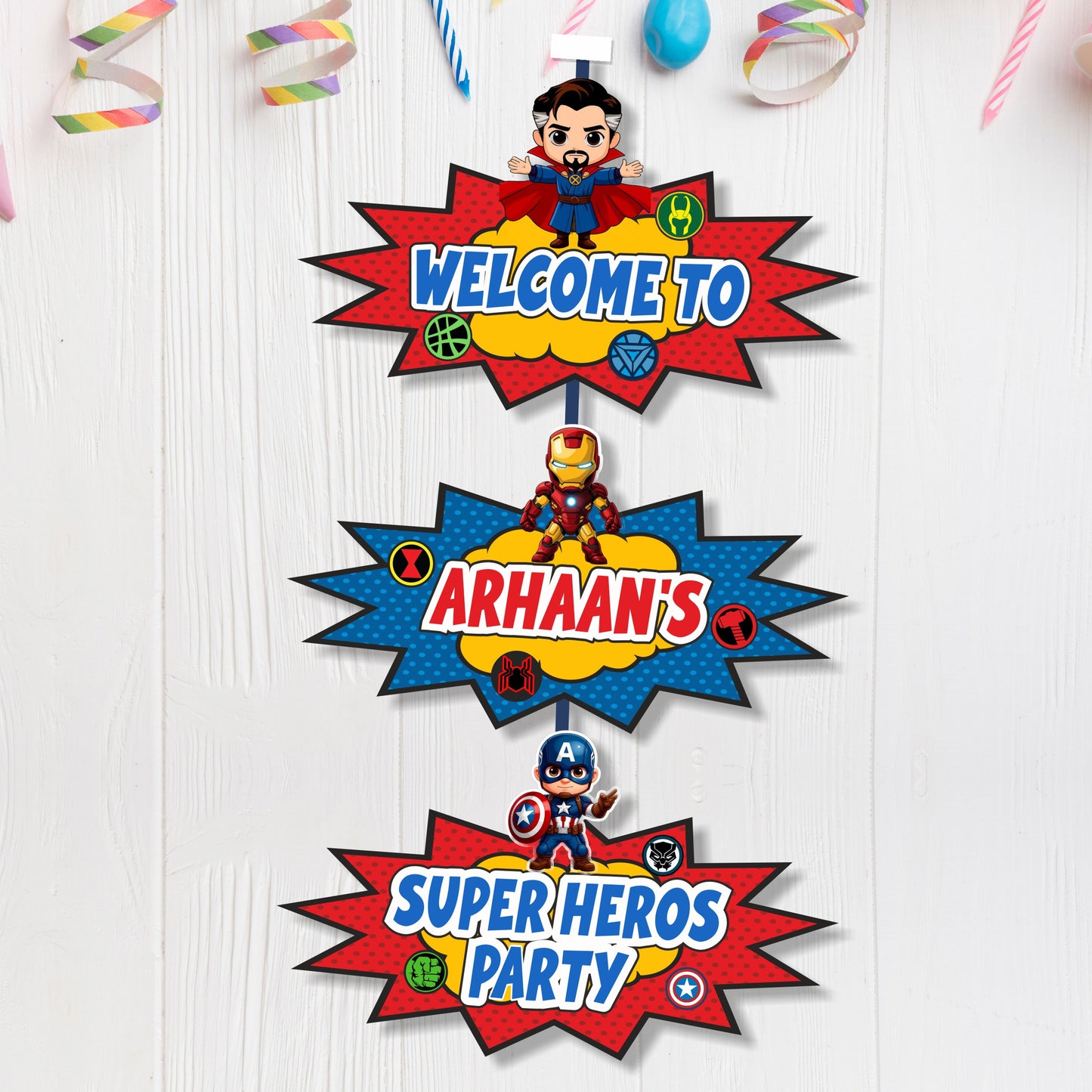 Avengers Theme Customized Door Poster