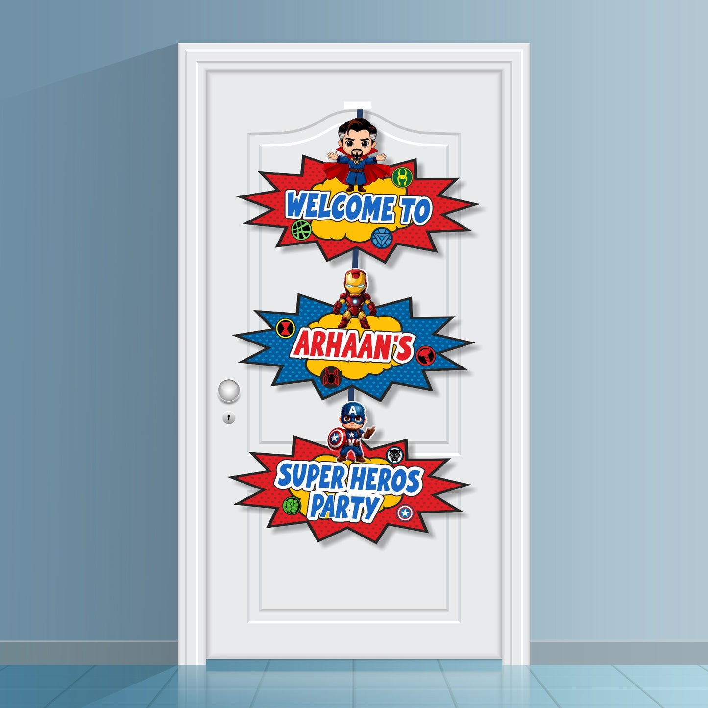 Avengers Theme Customized Door Poster