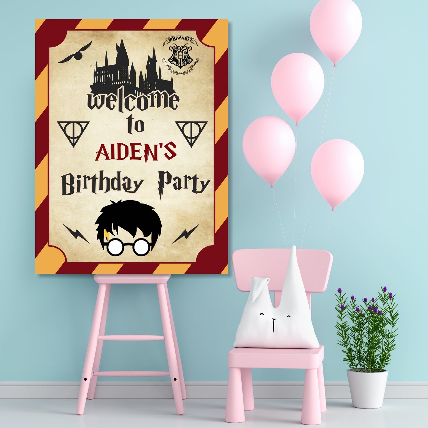 Harry Potter Theme Parsonalized Welcome Board