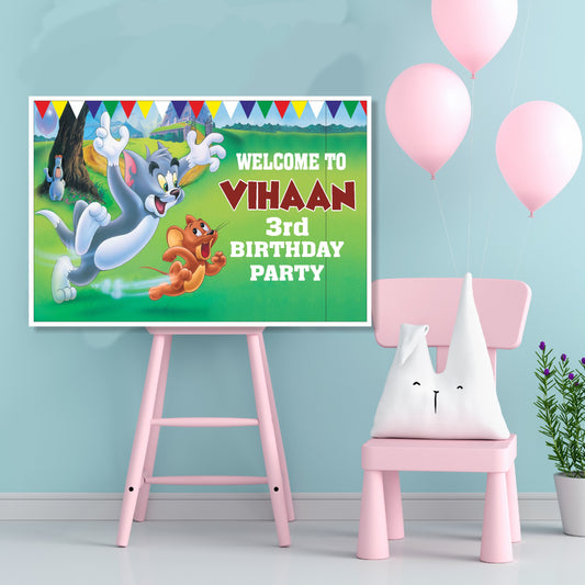 Tom & Jerry Theme Personalized Welcome Board