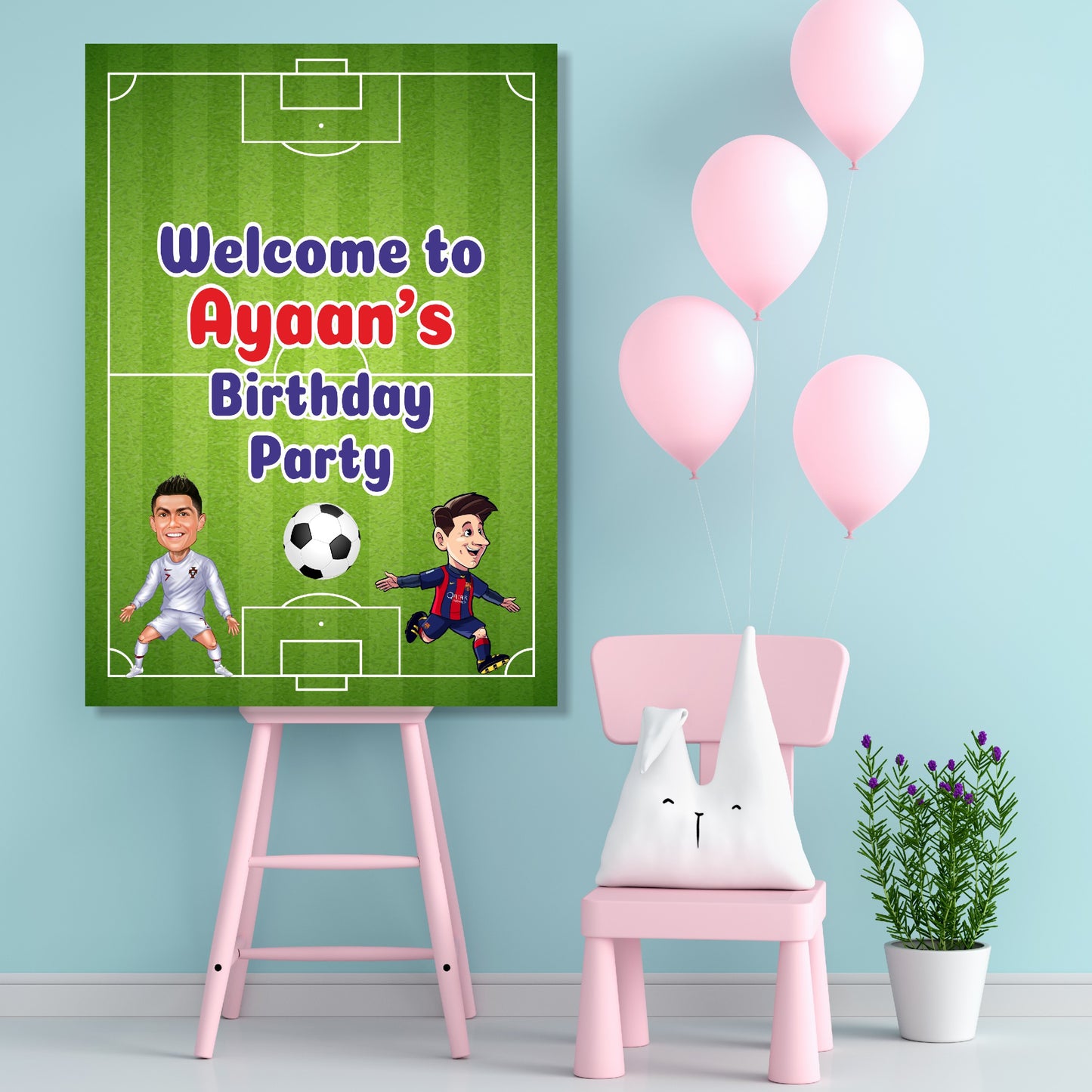 Football Theme Personalized Welcome Board