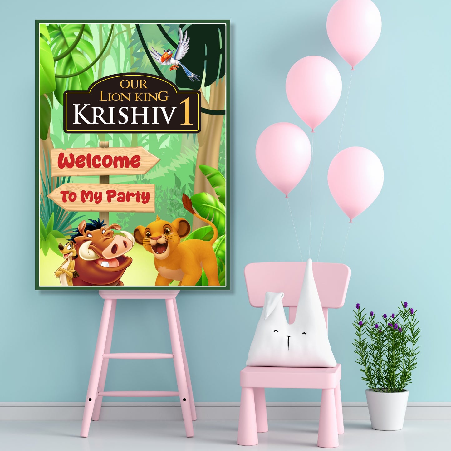 Lion King Theme Welcome Board