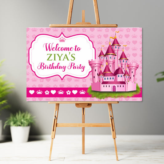 Princess Theme Personalized Welcome Board