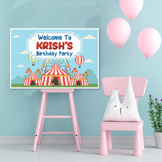 Carnival Theme Personalized Welcome Board