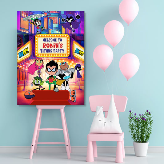 Teen Titans Theme Welcome Board