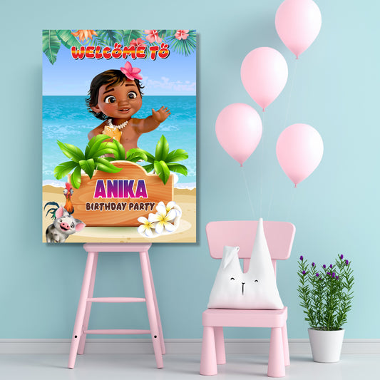 Moana Theme Personalized Welcome Board