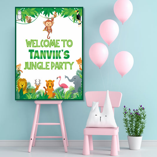 Jungle Theme Welcome Board