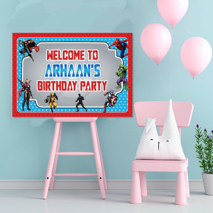 Avengers Theme Customized Welcome Board