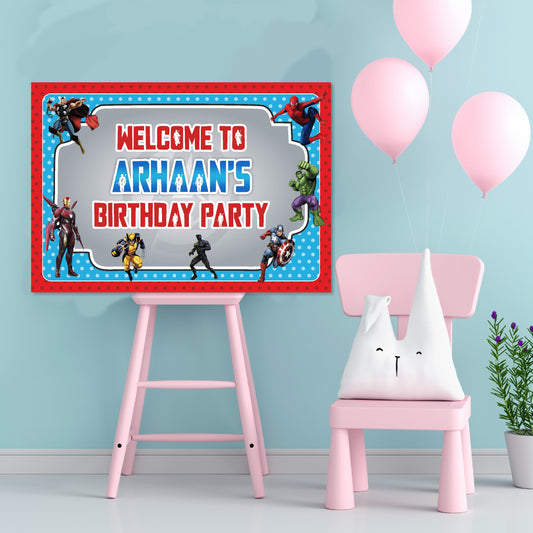 Avengers Theme Customized Welcome Board