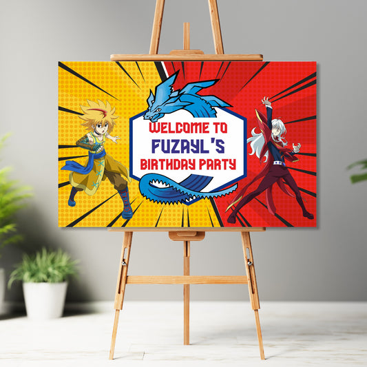 Beyblade Theme Personalized Welcome Board