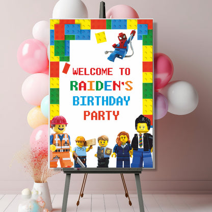 LEGO Theme Personalized Welcome Board My Store