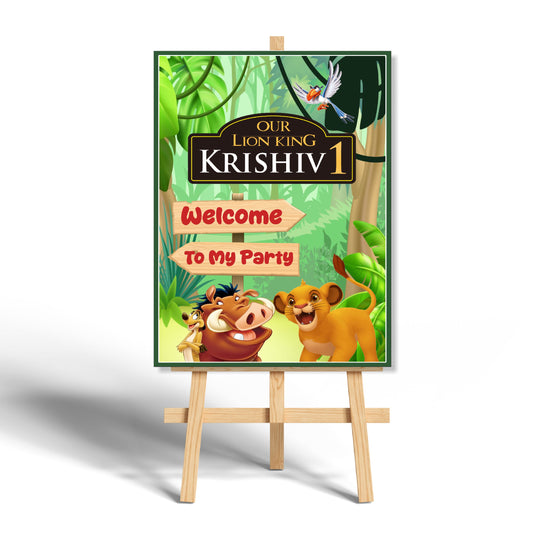 Lion King Theme Welcome Board