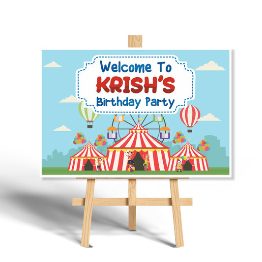 Carnival Theme Personalized Welcome Board