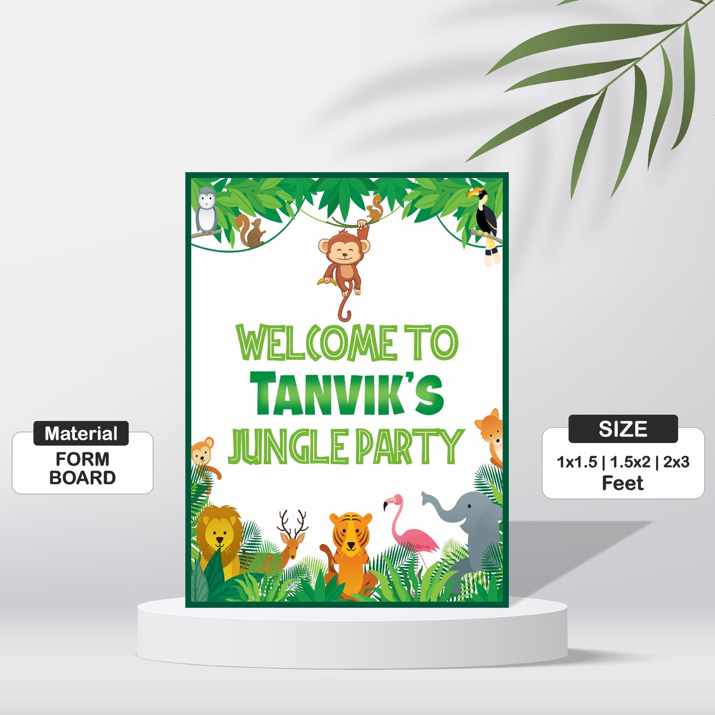 Jungle Theme Welcome Board