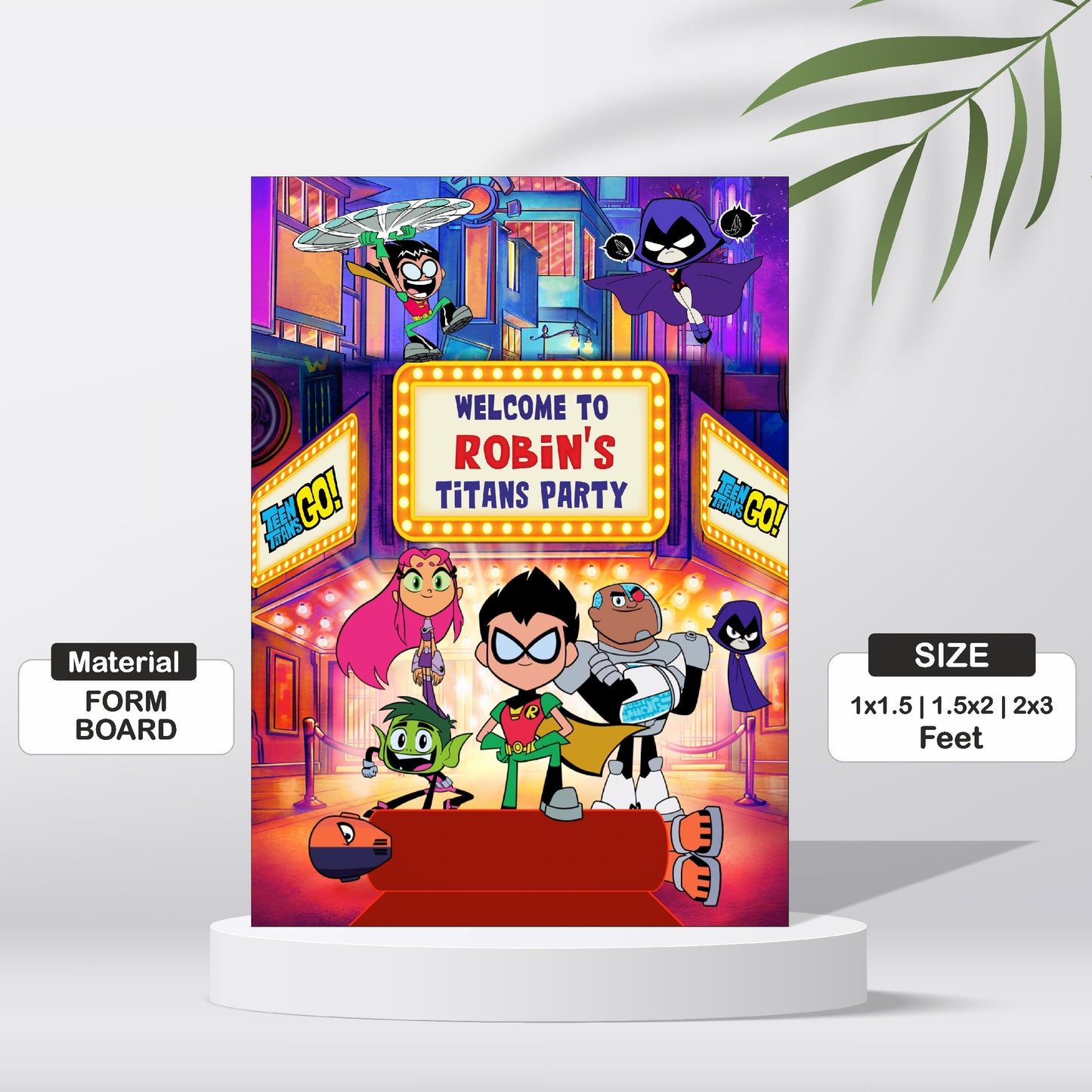 Teen Titans Theme Welcome Board