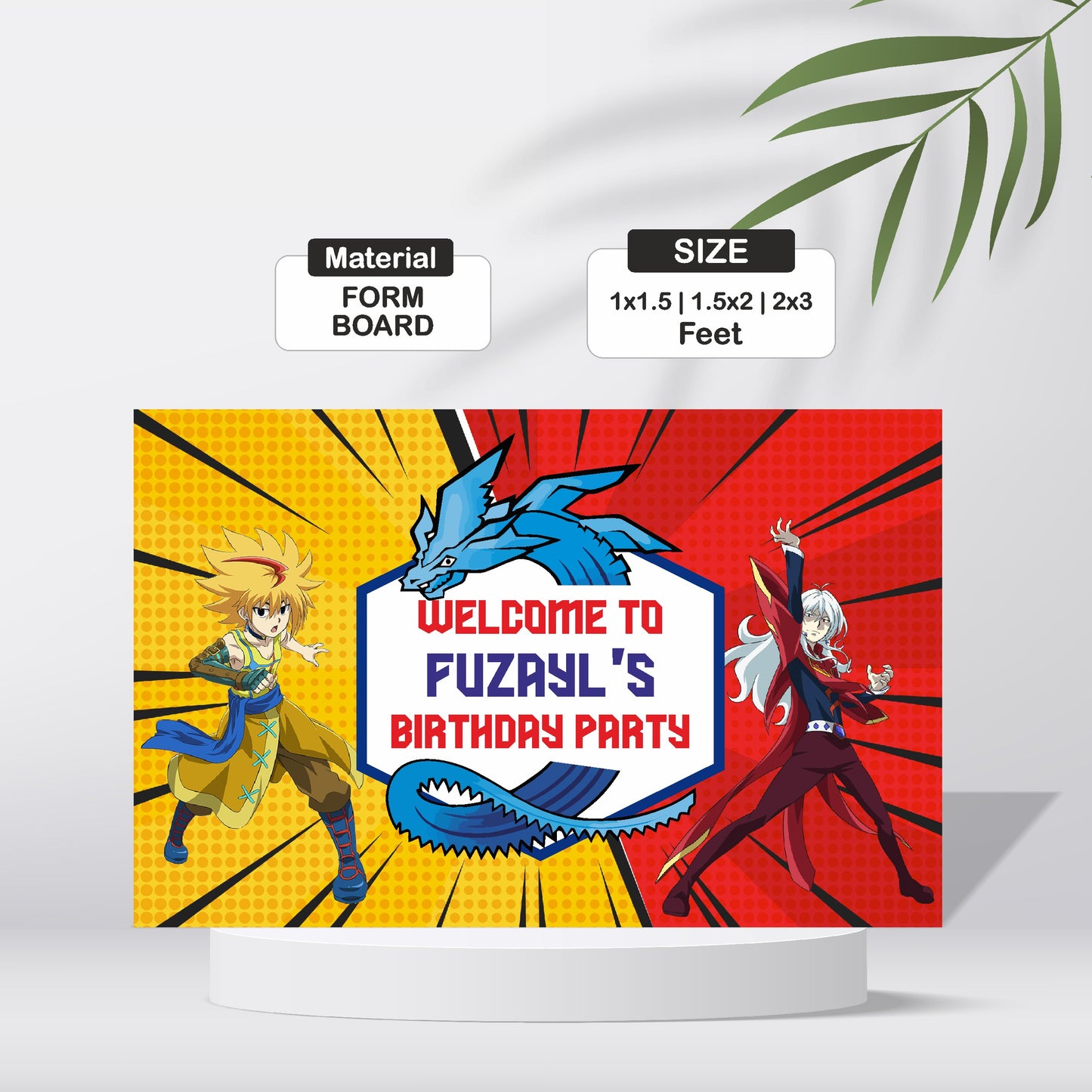 Beyblade Theme Personalized Welcome Board