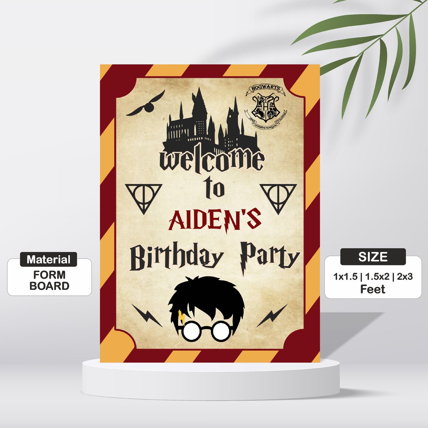 Harry Potter Theme Parsonalized Welcome Board