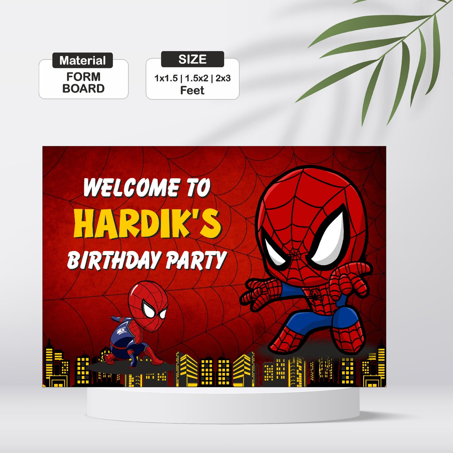 Spiderman Theme Personalized Welcome Board