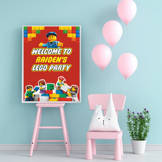 Lego Theme Customized  Welcome Board