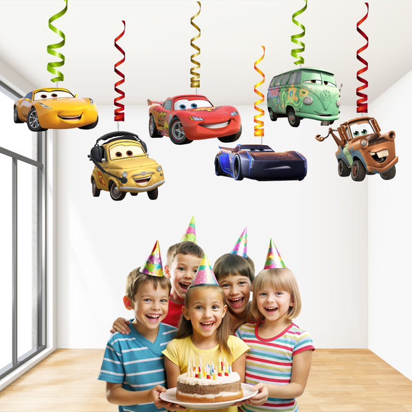 McQueen Birthday Hanging Swirls, 5 or 10 — product image 1