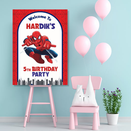 Spiderman Theme Welcome Board