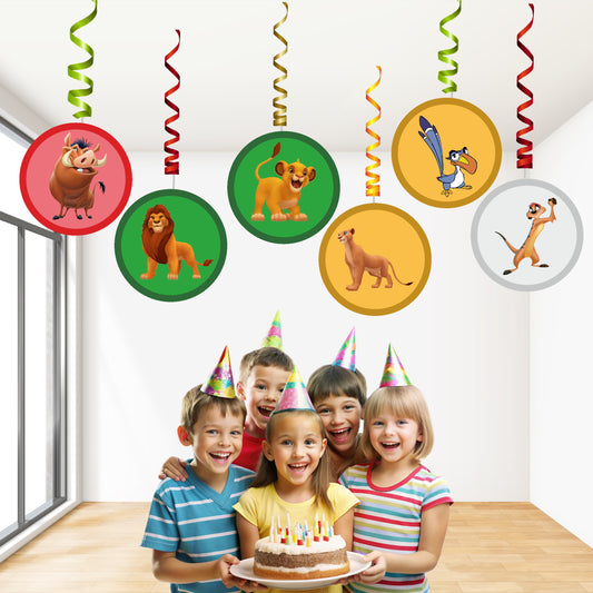 Lion King Theme Round Swirls