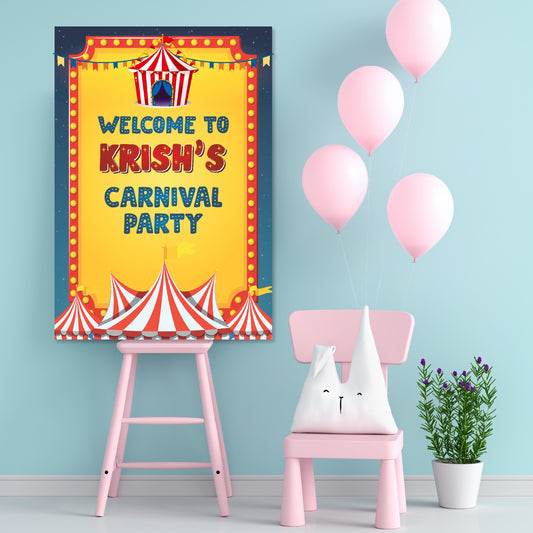 Carnival Theme Customized Welcome Board