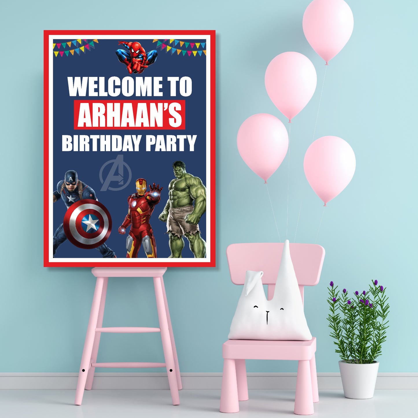 Avengers Theme Welcome Board