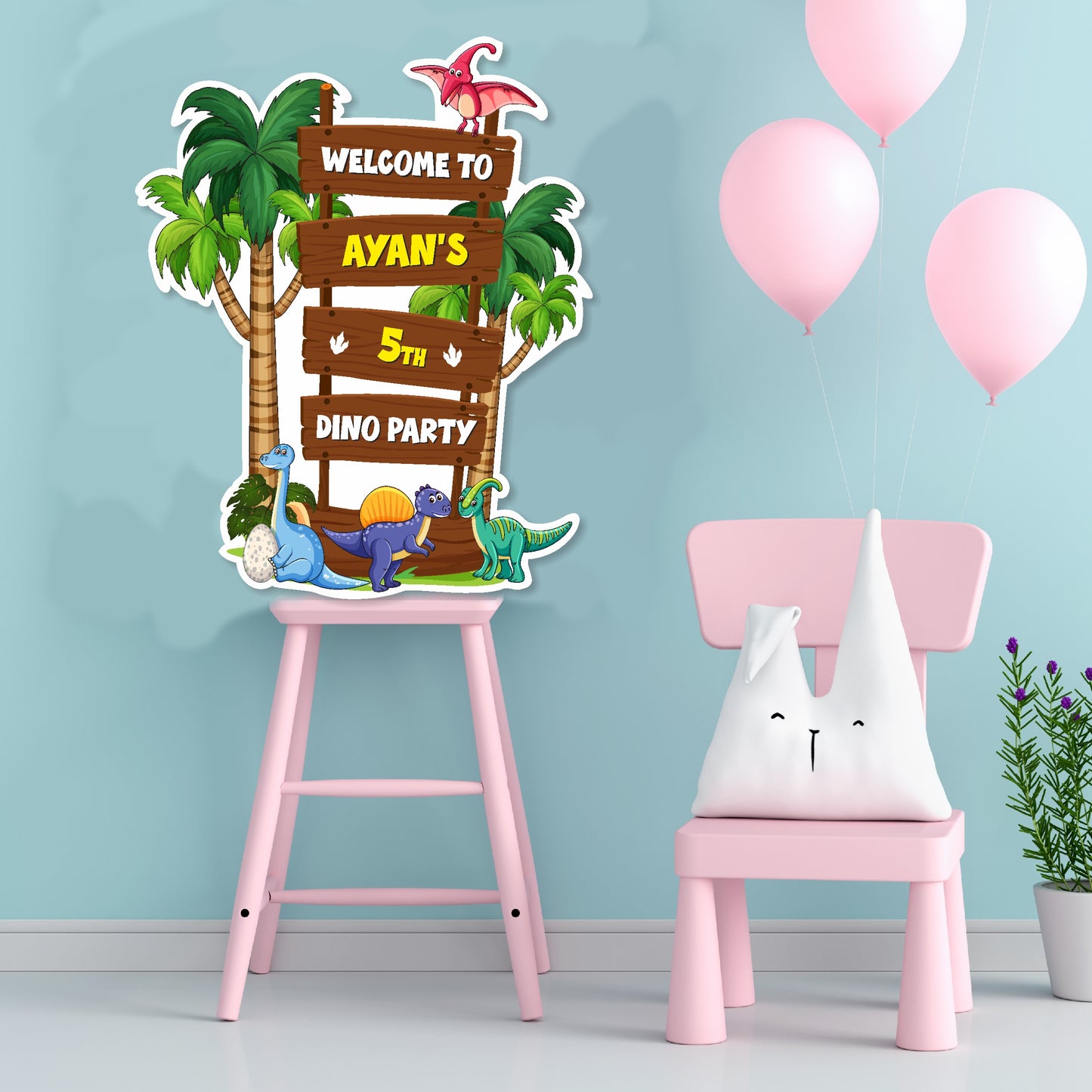 Dino Theme Welcome Board