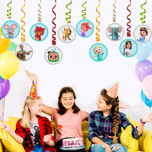 Cocomelon Theme Round Swirls