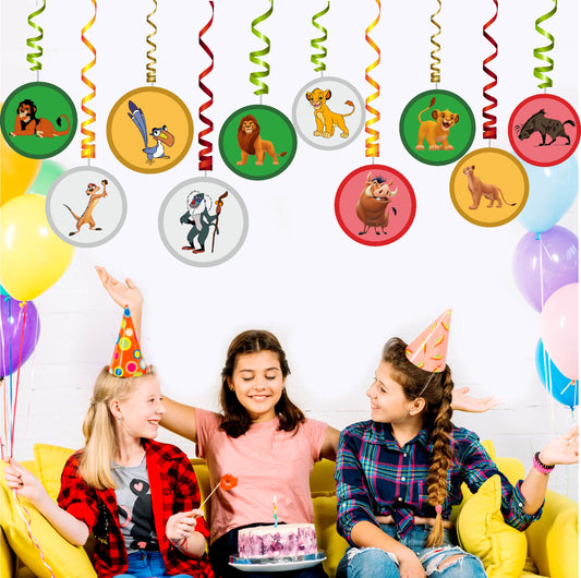 Lion King Theme Round Swirls