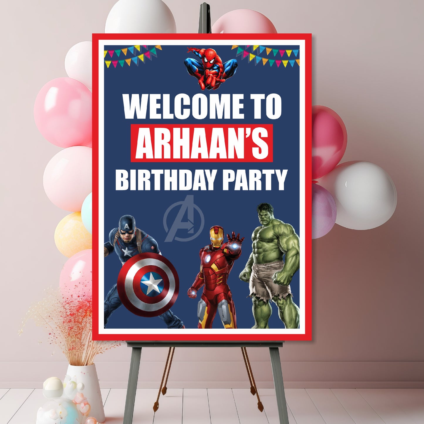 Avengers Theme Welcome Board