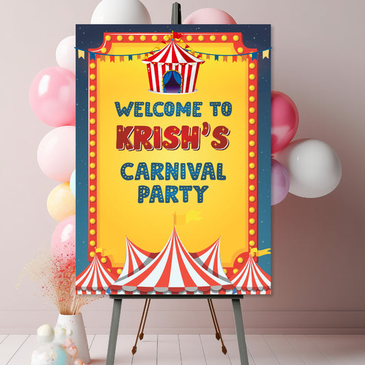 Carnival Theme Customized Welcome Board