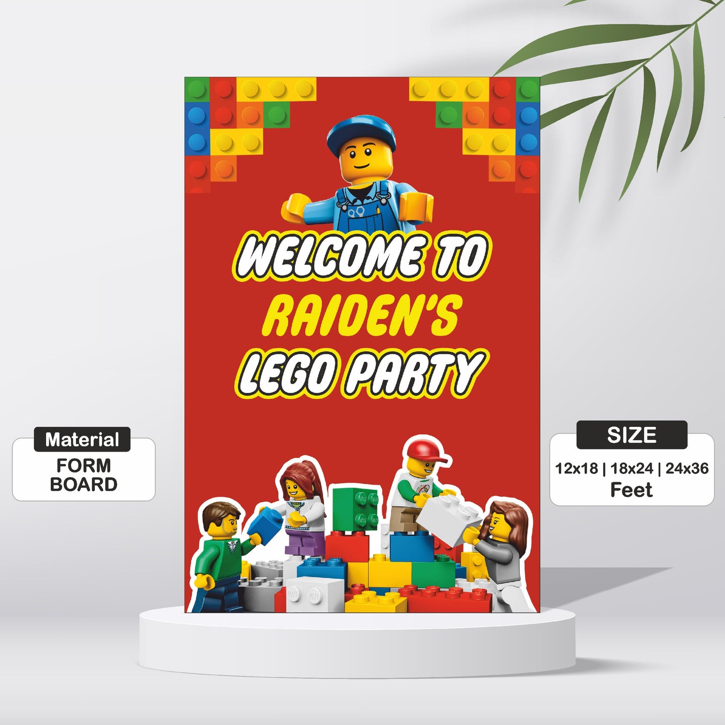 Lego Theme Customized  Welcome Board