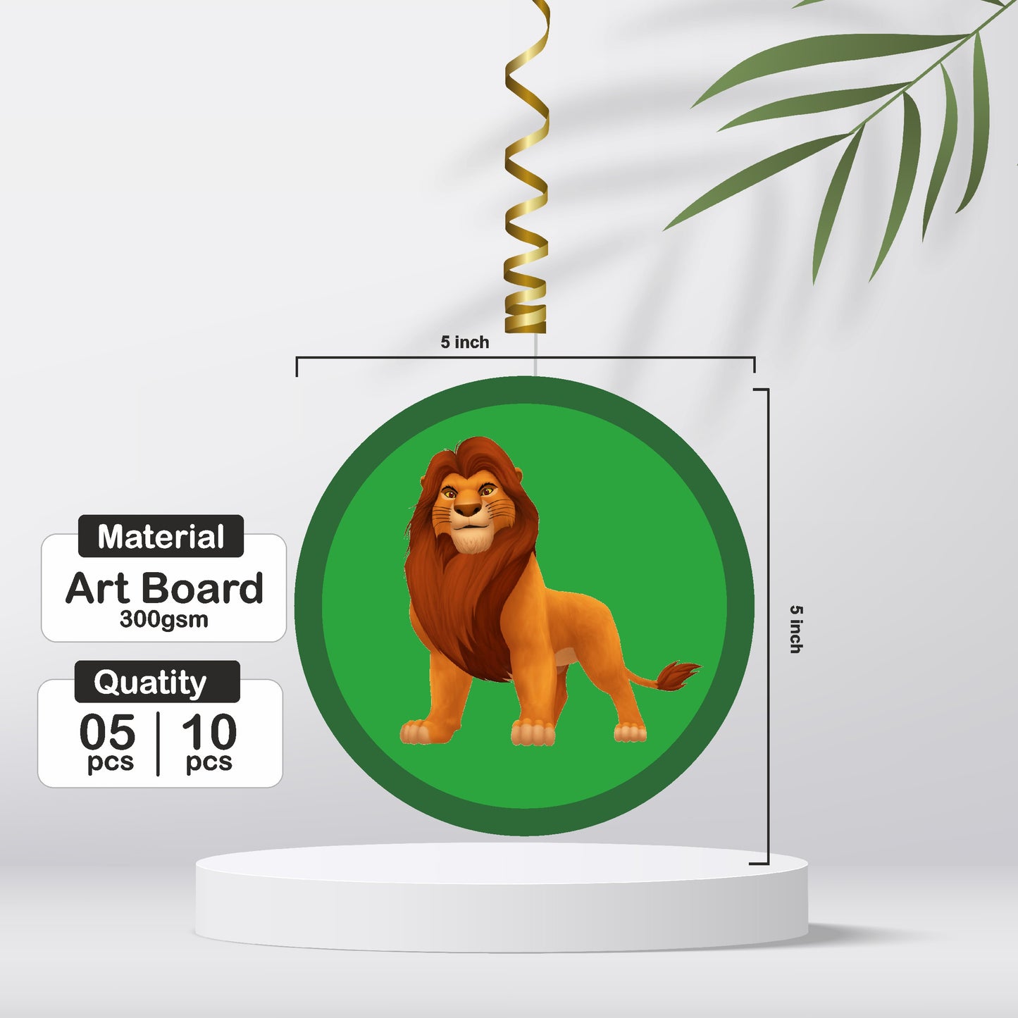 Lion King Theme Round Swirls