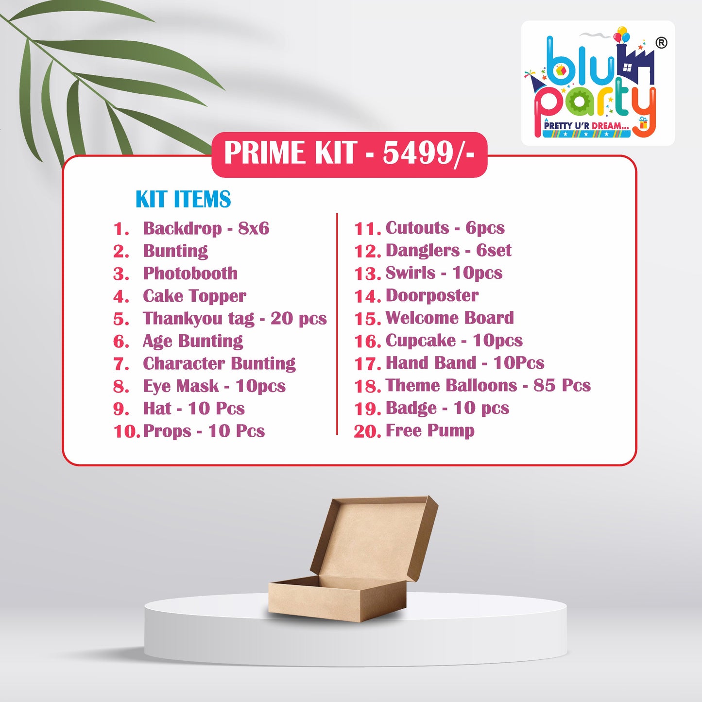 Baby Shark birthday theme personalized Prime combo kit products list  for kids