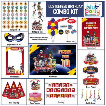 Beyblade birthday theme personalized Smart combo kit for kids