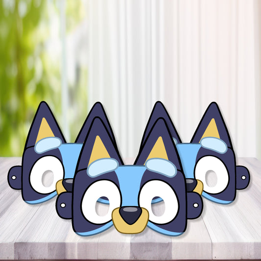 Kids wearing Bluey character face eye mask at birthday party – return gift India pack of 5 10
