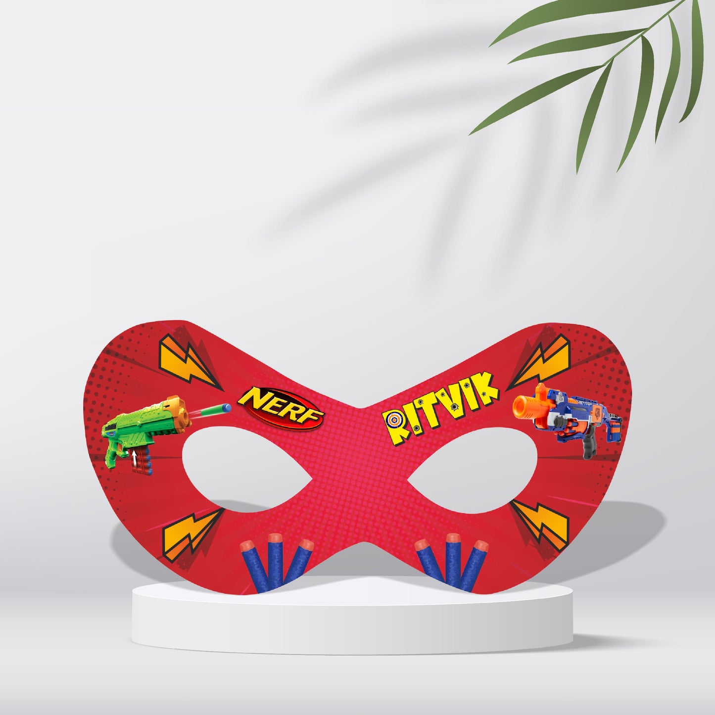 Nerf Gun Theme Personalized Eye Mask