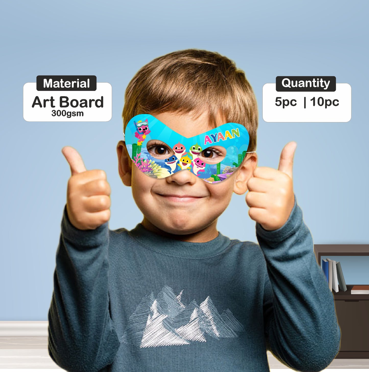 Baby Shark Theme Eye Mask