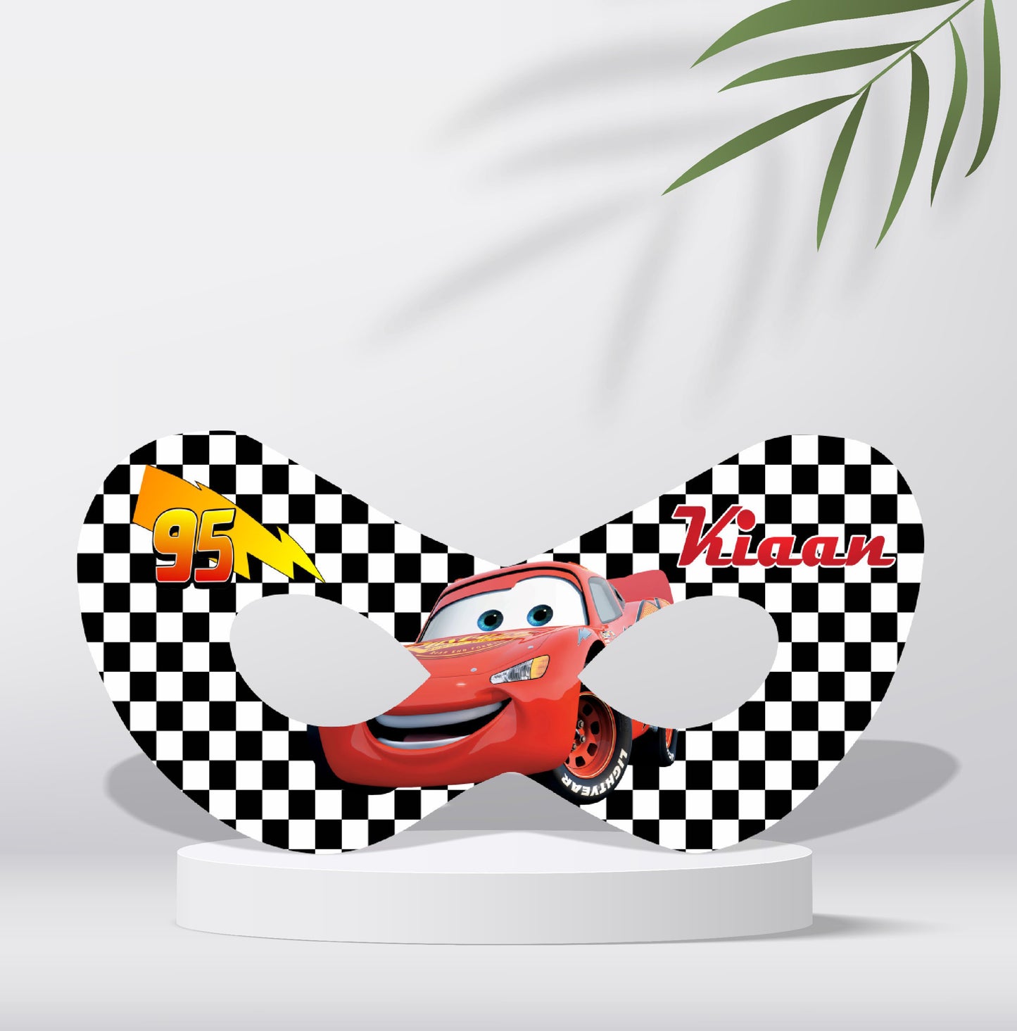 McQeen Car Theme Personalized Eye Mask