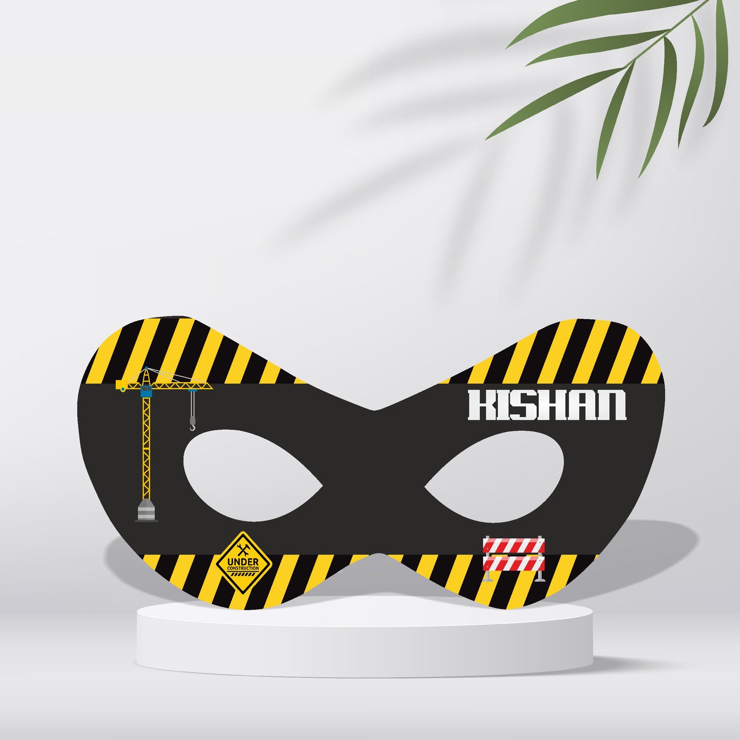 Construction Theme Eye Mask