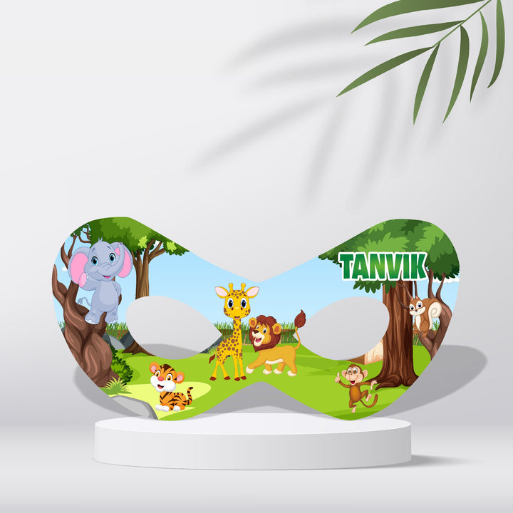 jungle theme eye masks for kids birthday party games