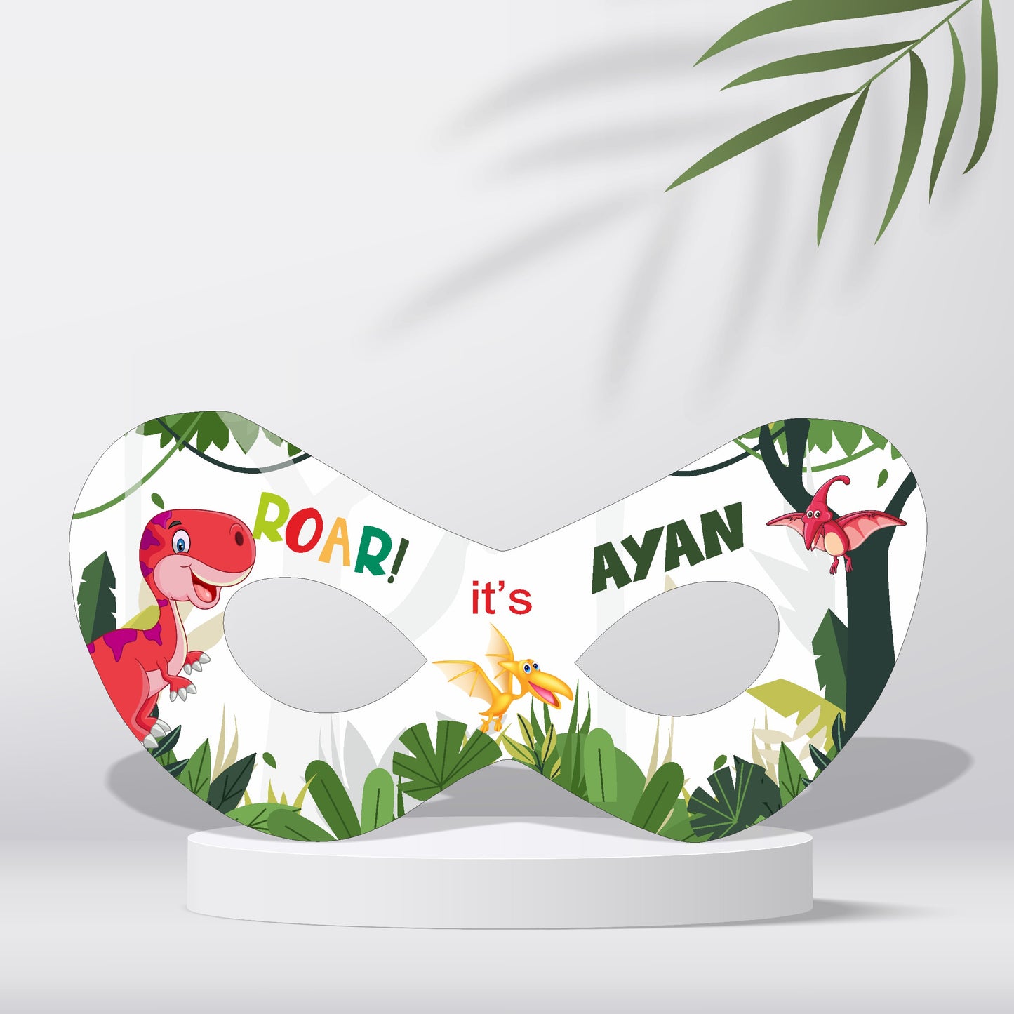 Dino Theme Personalized Eye Mask