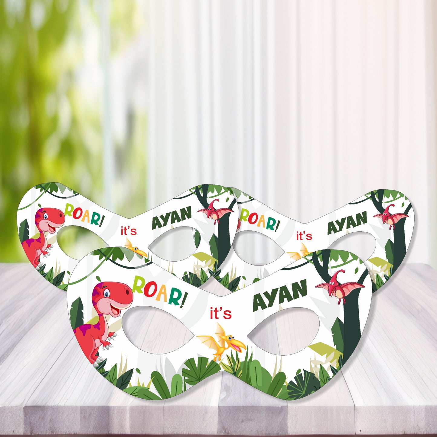 Dino Theme Personalized Eye Mask