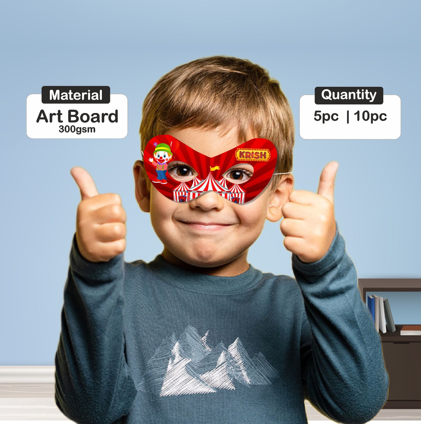 Carnival Theme Personalized Eye Mask